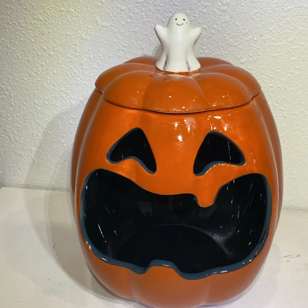 NWT Celebrate Together™ Halloween Ceramic Jack-'O'-Lantern Candy Bowl Home Decor - Picture 2 of 11